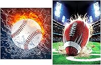 Vista 10 de Apomelo Kits de Arte de Diamantes para Adultos Béisbol Pintura de Arte de Diamantes Deportes Bricolaje Taladro Completo Artesanías de Arte