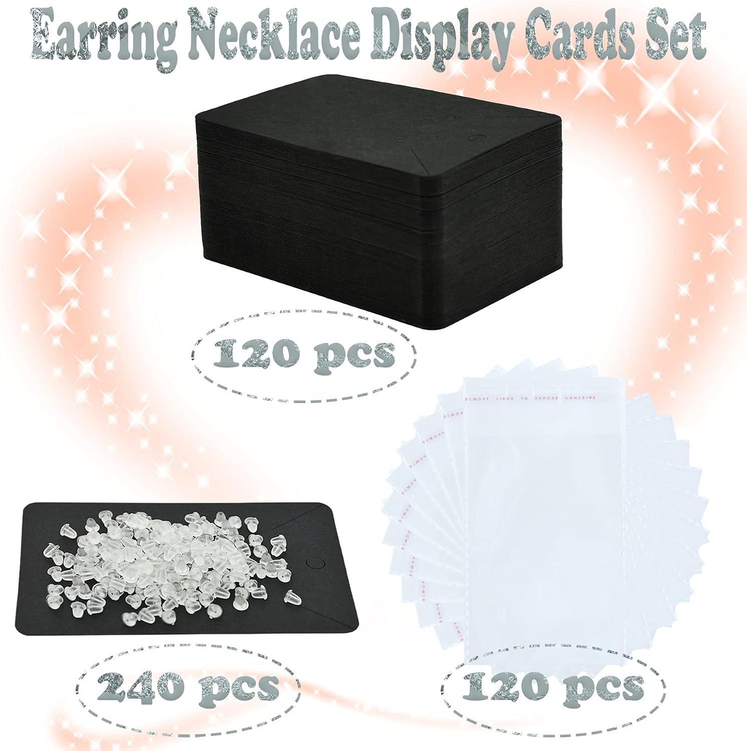 Black Earring Display Cards Set