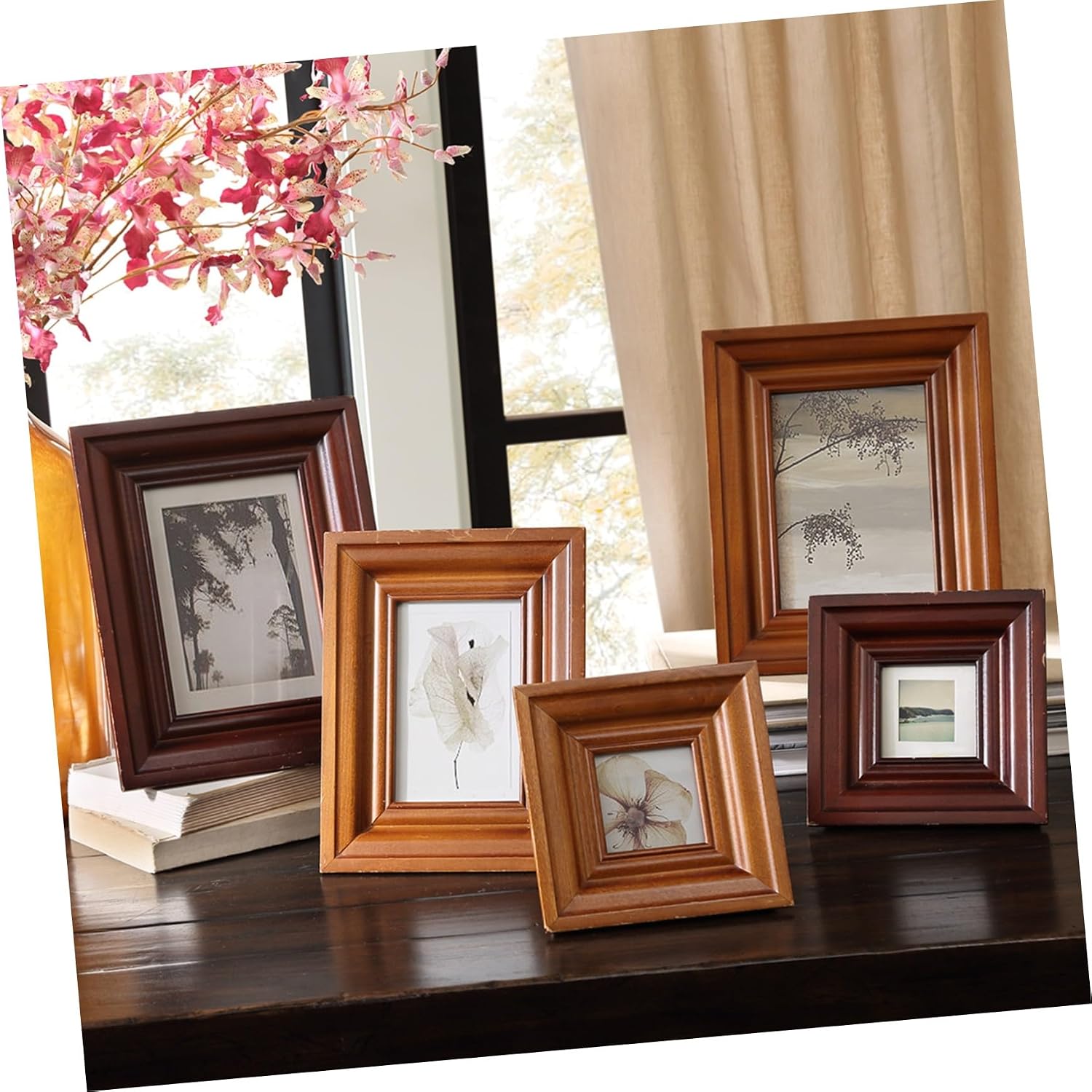 MAGICLULU Plastic Photo Frame Supports Black Rotating 360 12pcs Degree