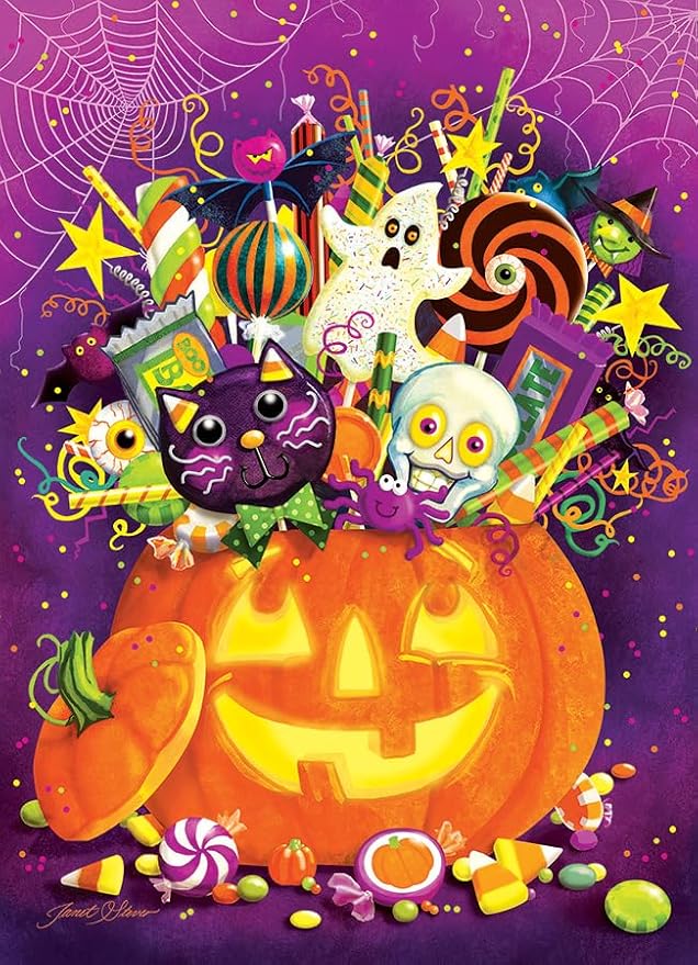 Cobble Hill Family Piece's 350 Puzzle - Tricky Treats - Sample Poster Included image 2
