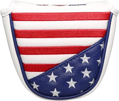 Stars Stripes Golf Mallet Putter Head Cover Protector Magnetic Closure