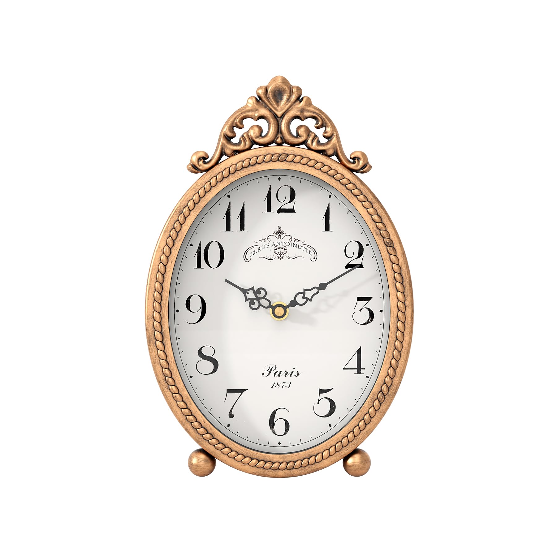 Vintage French Table Clock - Antique White -9 Vintage French Table Clock - Antique White -9