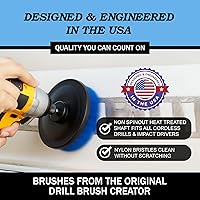 Vista 3 de Drillbrush Accesorios para barcos – Kit de limpieza de kayak – Kit de cepillo de limpieza de barco – Accesorio de cepillo de fregado marino