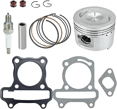 47mm Piston Ring Gasket Kit & Spark Plug for GY6 80cc 139QMB Taotao Baja Jonway ATV Scooter Moped Dirt Pit Bike Go Kart
