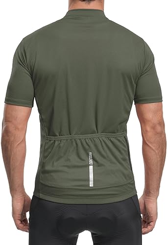 Miniatura 2 de ARSUXEO Camiseta de ciclismo para hombre, manga corta, ajustada, para bicicleta, bicicleta, para carretera, grava y bicicleta de montaña