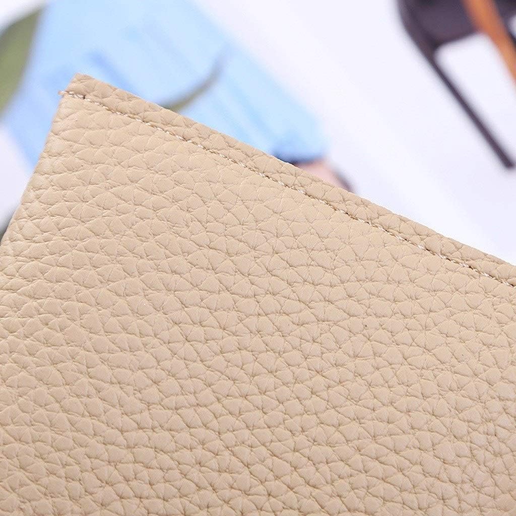 FMURY Womens Leather Wallet, Quality Soft Leather Thin Wallet（19.5 * 9.7 * 2cm）(C)