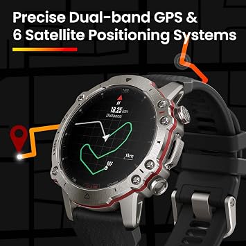 Amazfit Falcon Premium Smart Watch 49mm, Fitness Watch, Dual-Band GPS, AI Fitness Coach, Titanium, 14-Day Battery, 200m Water-Resistant, Activity Trackers and Smartwatches for Android and iPhone