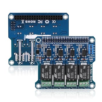 Zopsc RPi Relay Boards Power Relay Board Expansion Module Shield Compatible with RPi A +/B+/2 B/3 B for with GPIO Interface