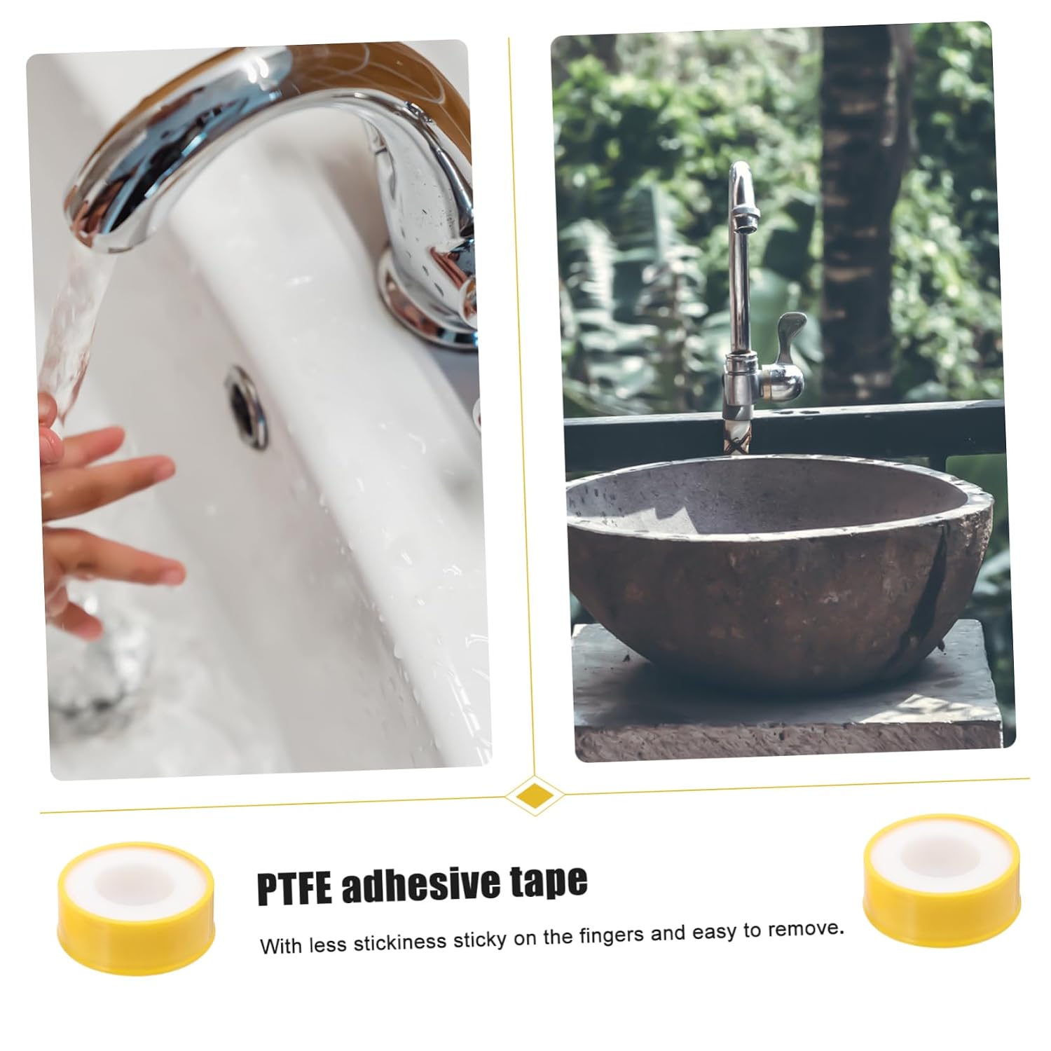 10-Piece Waterproof PTFE Thread Seal Tape for Plumbing Fittings Leak-Proof Mending Tape Sturdy Pipe Sealant for Home and Professional Use