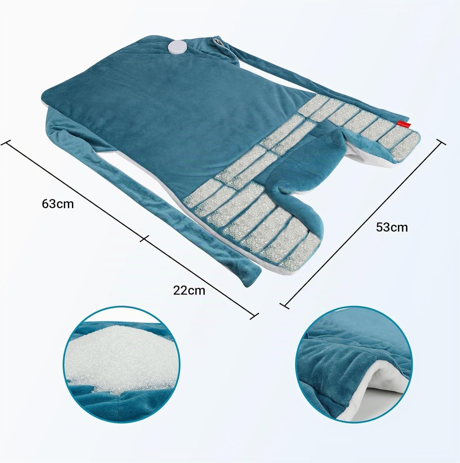 Comfytemp Termoforo Elettrico, Termoforo Ponderato per Schiena, Cervicale e Spalle, 9 Livelli di Riscaldamento, Termoforo Cervicale e Spalle, Cuscino Termico con Spegnimento Automatico, 53x 85cm