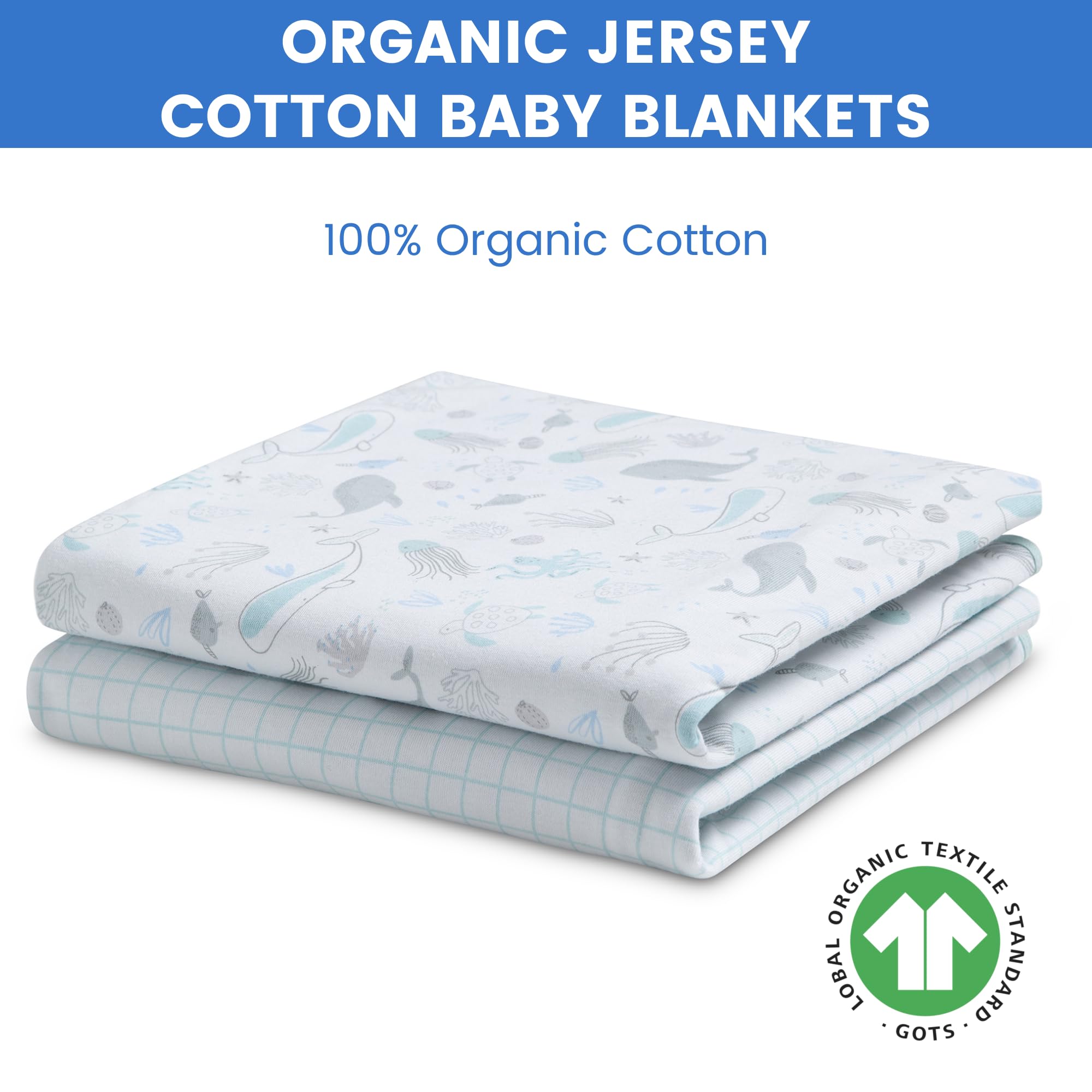 Organic Baby Blankets - GOTS Certified (2 Pack) -4