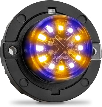 LAMPHUS SnakeEye III 12W Amber Blue LED Police Hideaway Strobe Light, Truck