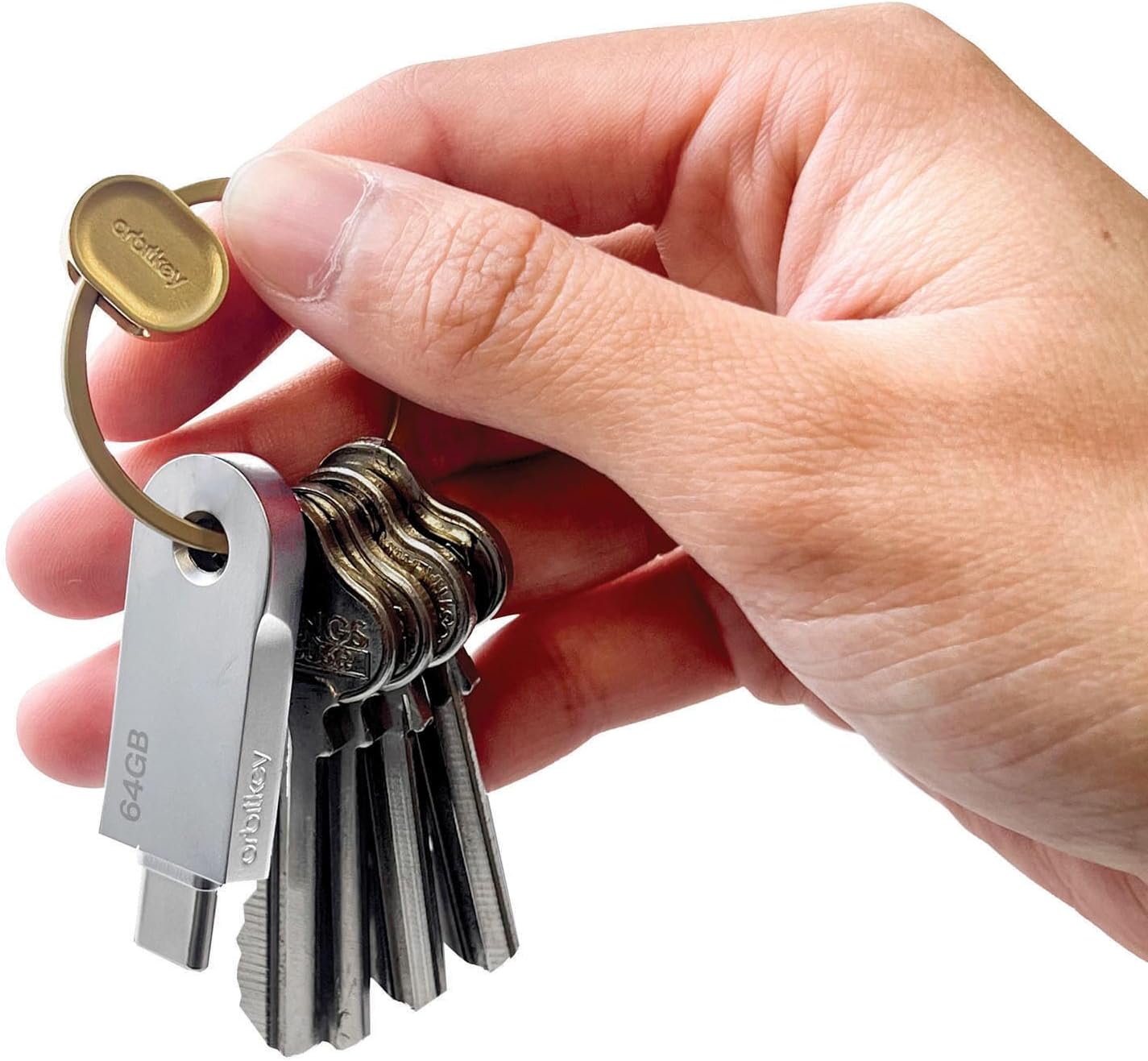 Orbitkey USB-C | Thumb Drive with Fast Transfer Chip | Slim Profile Compatible with Orbitkey Key Organizer & Key Ring