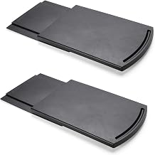 HOSKO Appliance Caddy Sliding Coffee Maker Tray, 12" Coffee Pot Slider Machine Mat Under Countertop Rolling Tray for Blender Toaster with Smooth Rolling Wheels2 Pack,Black