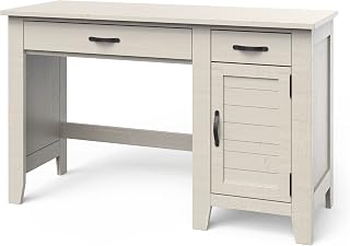 Child Craft Long Beach Kid’s Writing Desk, Includes 2 Drawers and 1 Storage Cabinet, Plenty of Storage, Durable Construction, Non-Toxic, Baby Safe Finish (Pumice)