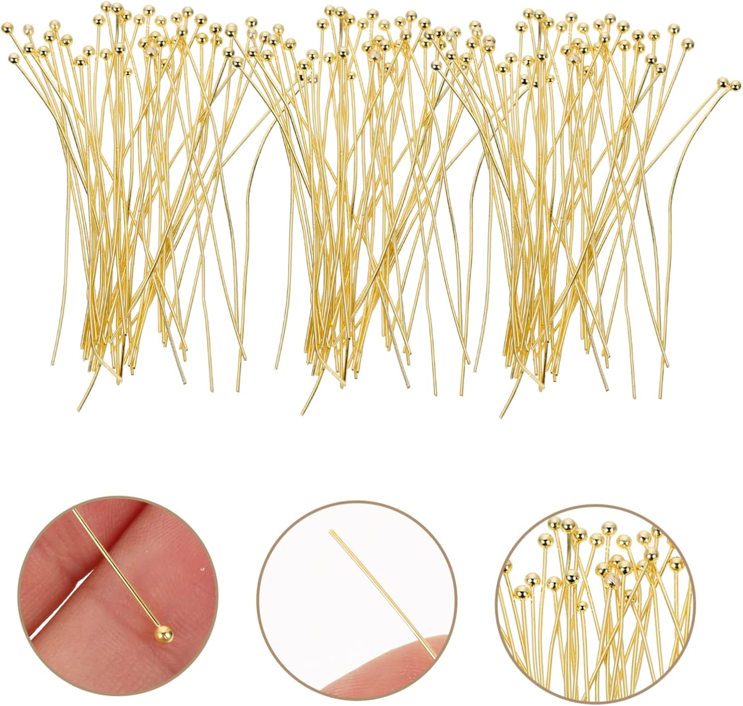 STOBOK 300pcs DIY Beading Ball Pins Bead Ball Pins Bead Threading for Jewelry