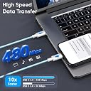 Sounce 65W USB C to USB C Braided Cable 1.5M PD PPS, Blue gallery image