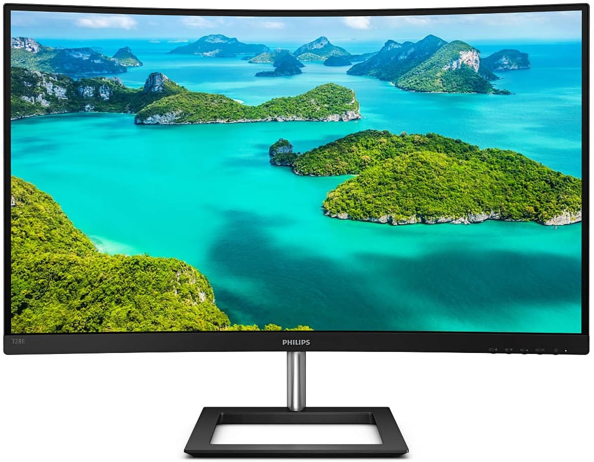 Philips 328E1CA - 32 inch Curved 4K Monitor, 60Hz, 4ms, VA, Speakers, Flicker Free, Adaptive Sync (3840 x 2160 @ 60 Hz, 250 cd/m², 4 ms, HDMI2.0 / DP1.2): image 1 of 8