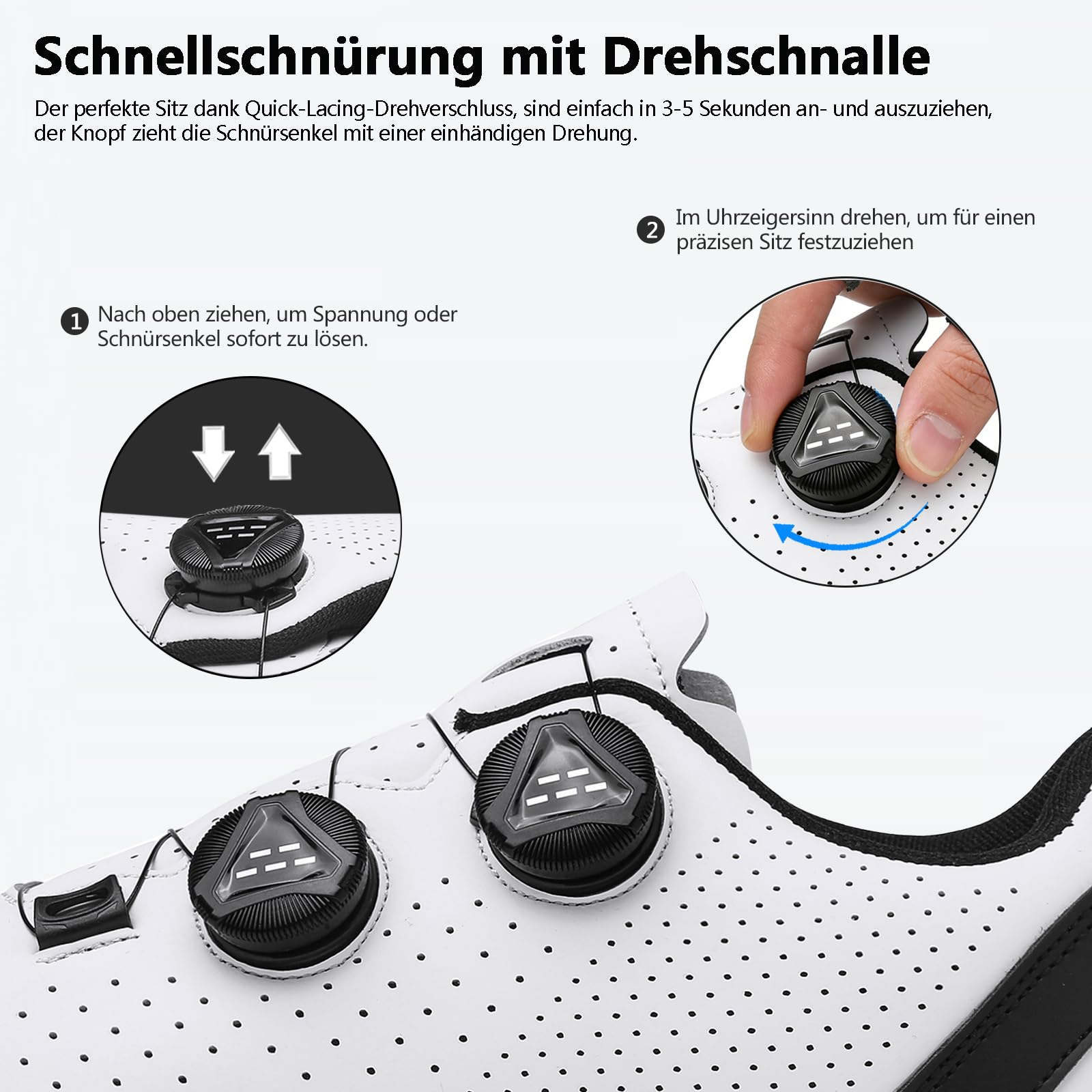 Fahrradschuhe Herren Damen Rennradschuhe SPD SPD-SL Look Atmungsaktiv Leicht Spin Klickschuhe