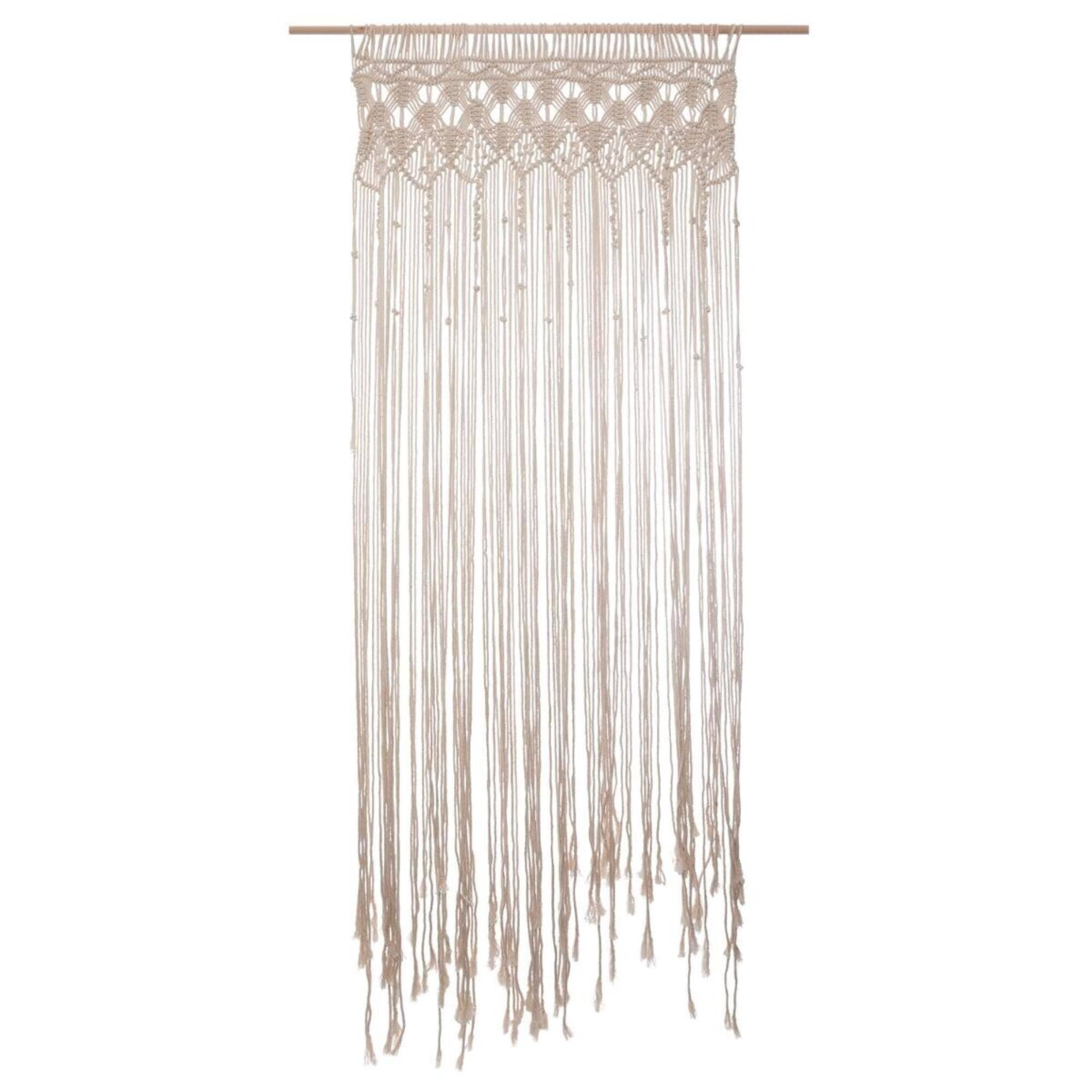Well Home Rideau décoratif en Fils d'éthé de Macramé 90 x 200 cm Style bohème