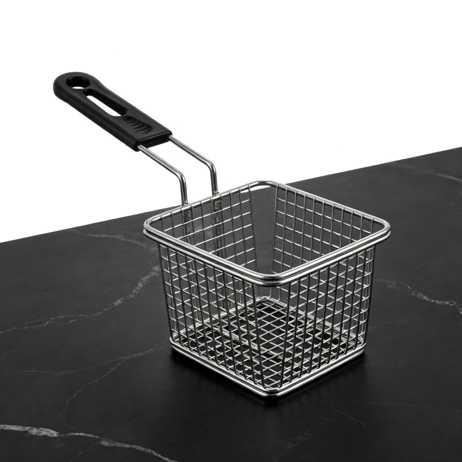 COLLBATH Mango Desmontable para Cesta de Freír 2 Piezas, Agarre Resistente al Calor de Acero Inoxidable, Compatible Freidoras al Aire Libre y Parrillas, Accesorio para Cocina y