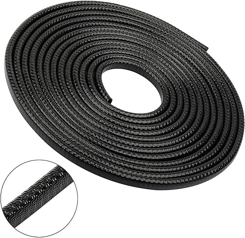 OCPTY Protectores de borde de puerta de coche de 20 pies/19.7 ft, color negro, en forma de U, borde de protección de borde de puerta de coche,