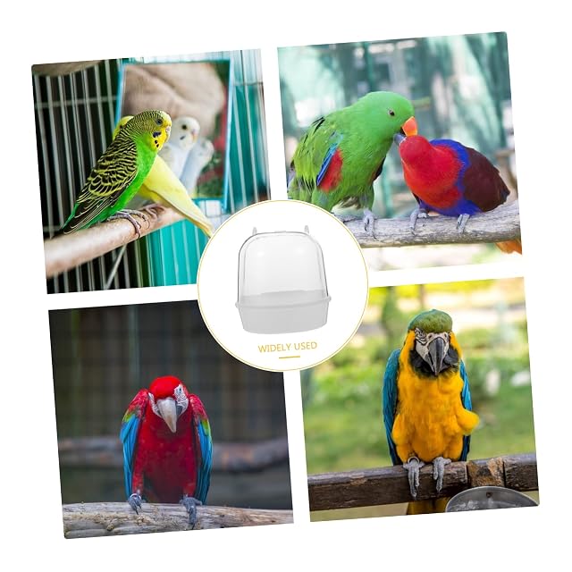 Foto 3 de 8 de BCOATH 2 Piezas bañera de pájaro Accesorios para Mascotas Tina de baño para Mascotas bañera para pájaros…