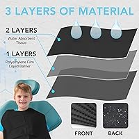 Vista 3 de Paquete de 160 baberos dentales desechables de 13"x18", hojas de baberos para tatuajes impermeables de 3 capas para salón de uñas, clínica dental