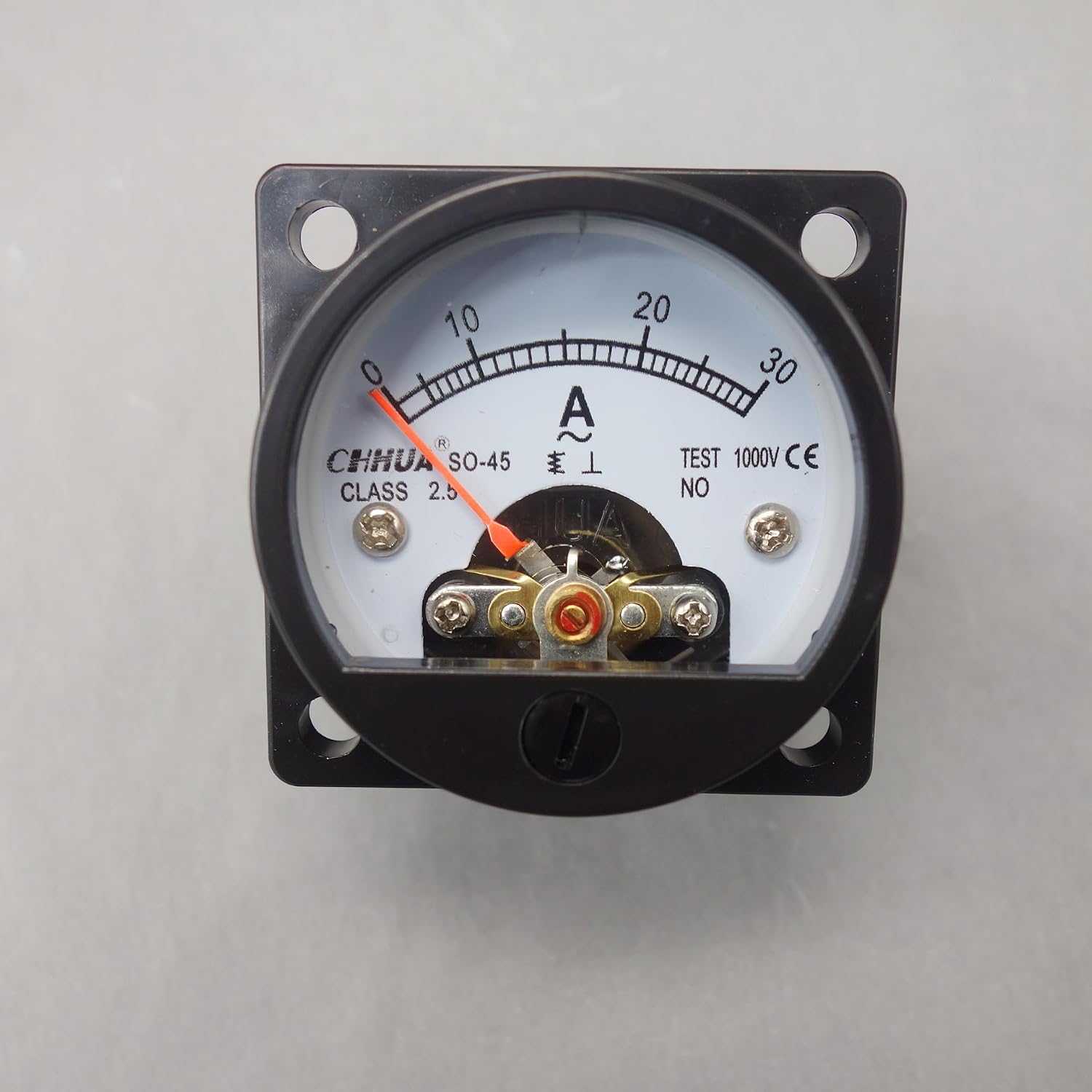 SO-45 30A Analog Ammeter Panel AMP Current Meter Panel Cutout Dia.45mm AC 0-30A