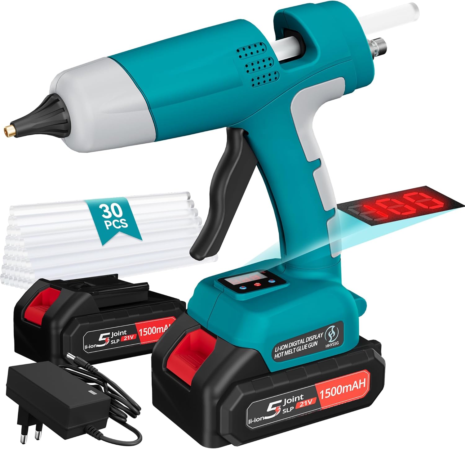 Cordless Hot Glue Gun Kit, 100W, Fast Heating, Portable, for DIY Crafts and Home Repairs