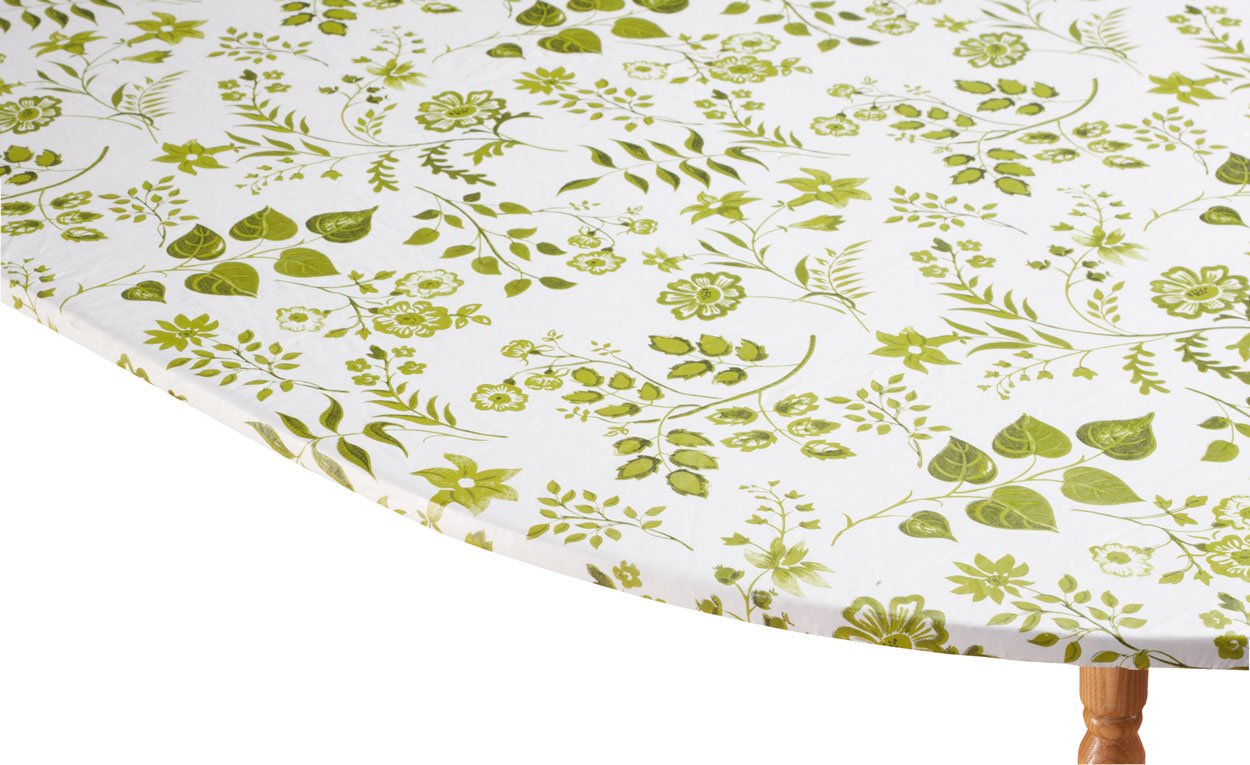 WalterDrake Flowing Flowers Vinyl Elasticized Table Cover by HSK 42