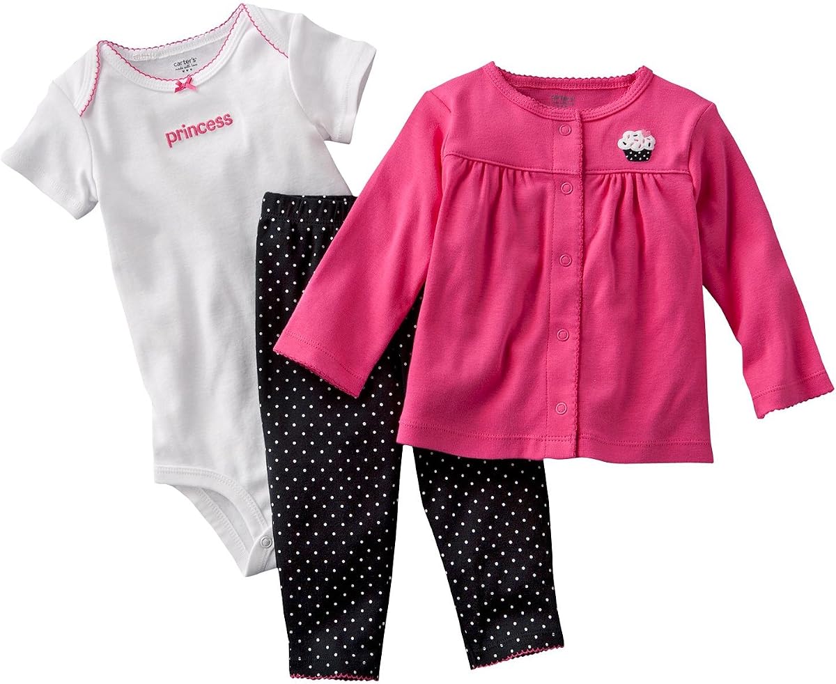 Baby Girl's 3-Piece Cardigan Set
