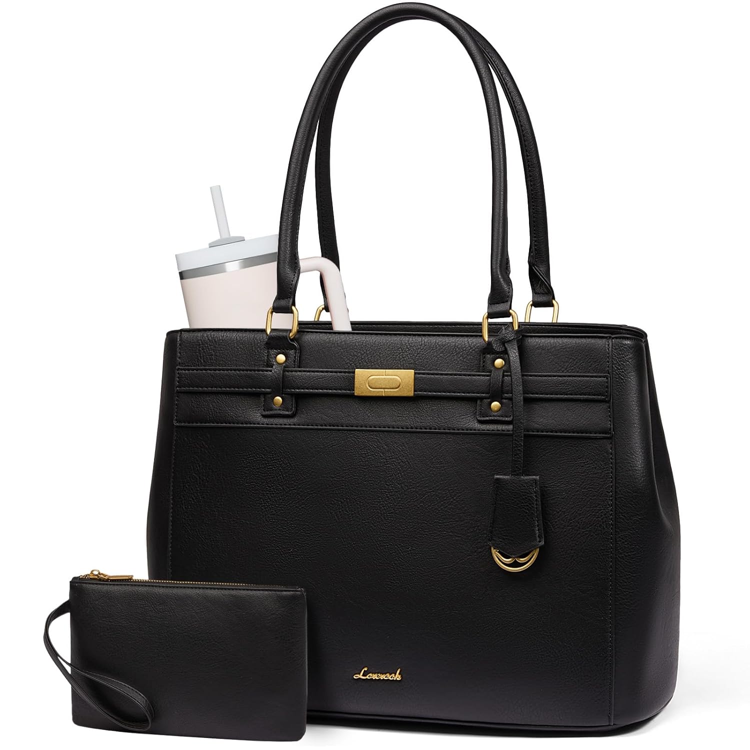 LOVEVOOK Laptop Tote Bag for Women 15 6 Inch Waterproof Leather Work Computer Bag Large Business Office Briefcase