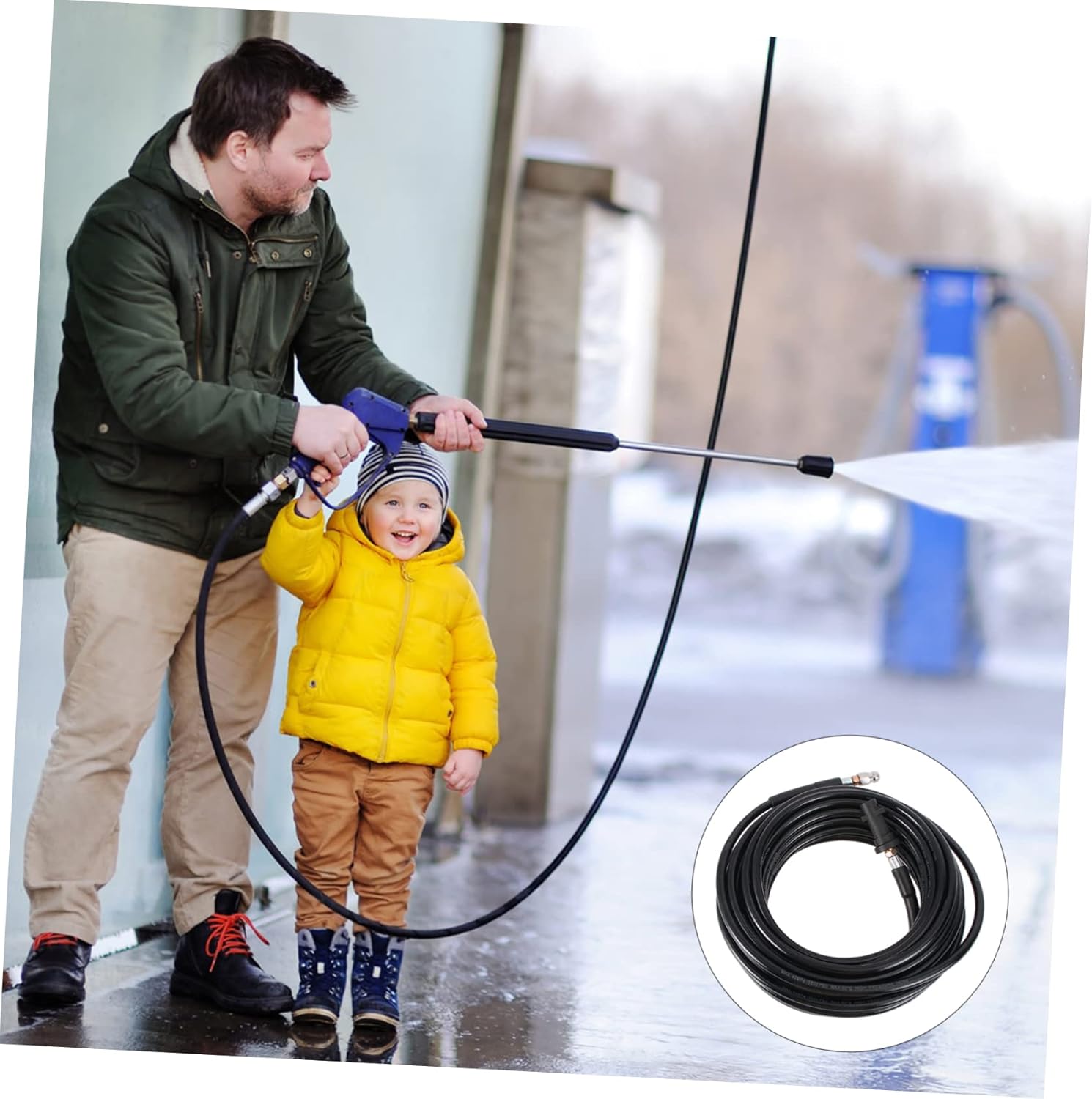 1pc High Pressure Washer Hose for Flexible Sewer Dredging Washing Hose Compatible Electric Pressure Washer for Drain and Sewer Cleaning