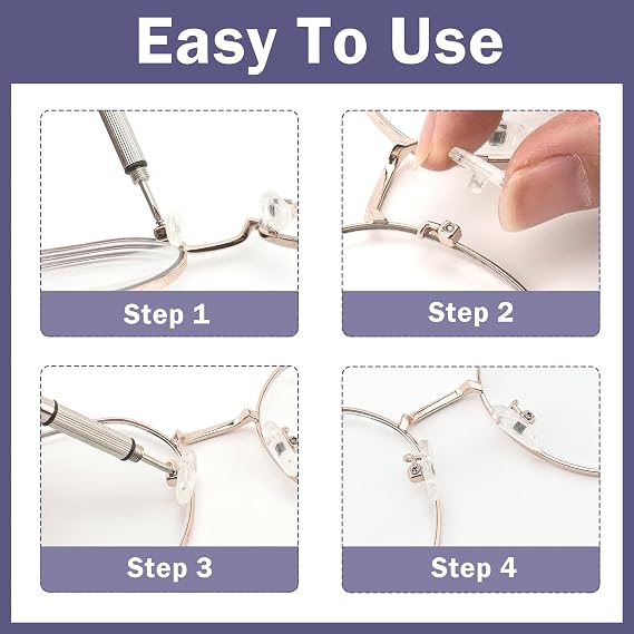 3pcs Little Keyring Glasses Screwdrivers Eyeglasses Repair Set | 3-in-1 Glasses Repair Tool, Portable, Flat Head Phillips Hex Handy Tiny Screw Driver for Small Screws and Hex Nuts