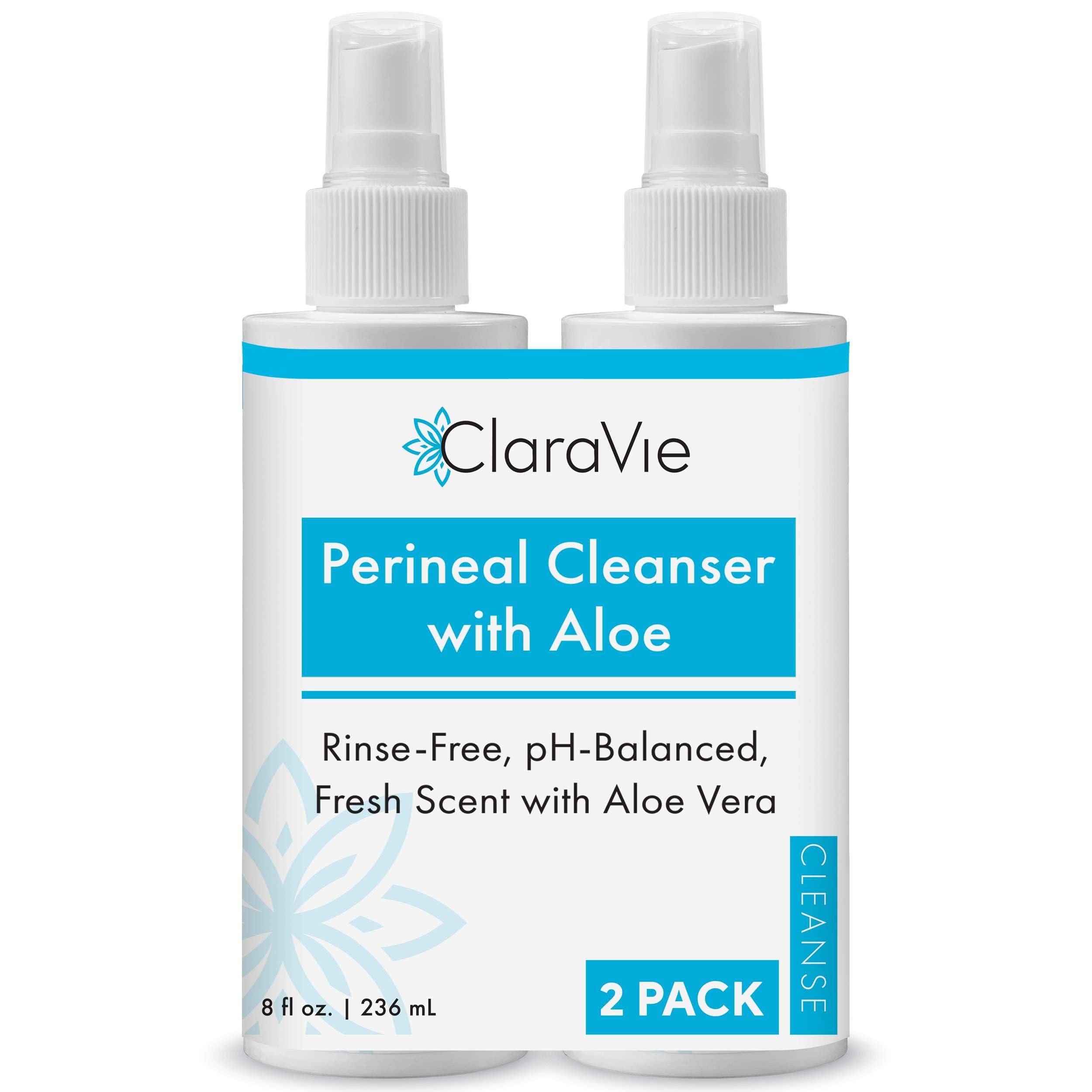 ClaraVie Perineal Cleanser with Aloe, 2 Pack - 8 Fl Oz Perineal Spray for Postpartum and…