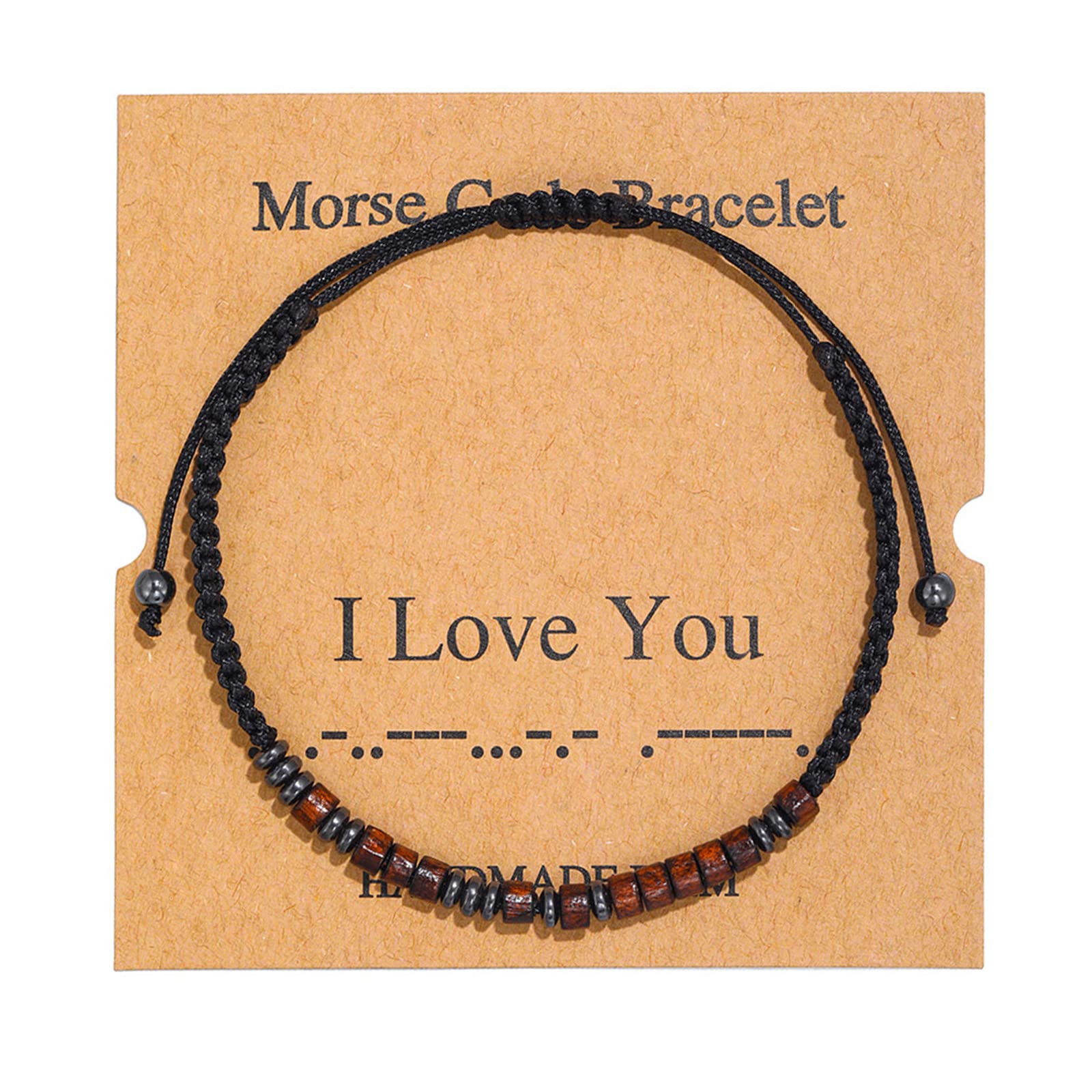TESTRYE Morse Code Bracelets for Women and Men | Adjustable String | Inspirational Gifts for Women and Men Friends | Mor