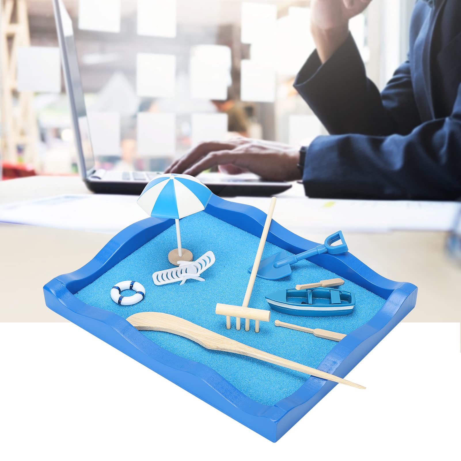 Mini Meditation Zen Garden, Zen Sand Table Peaceful Energy for Gifts