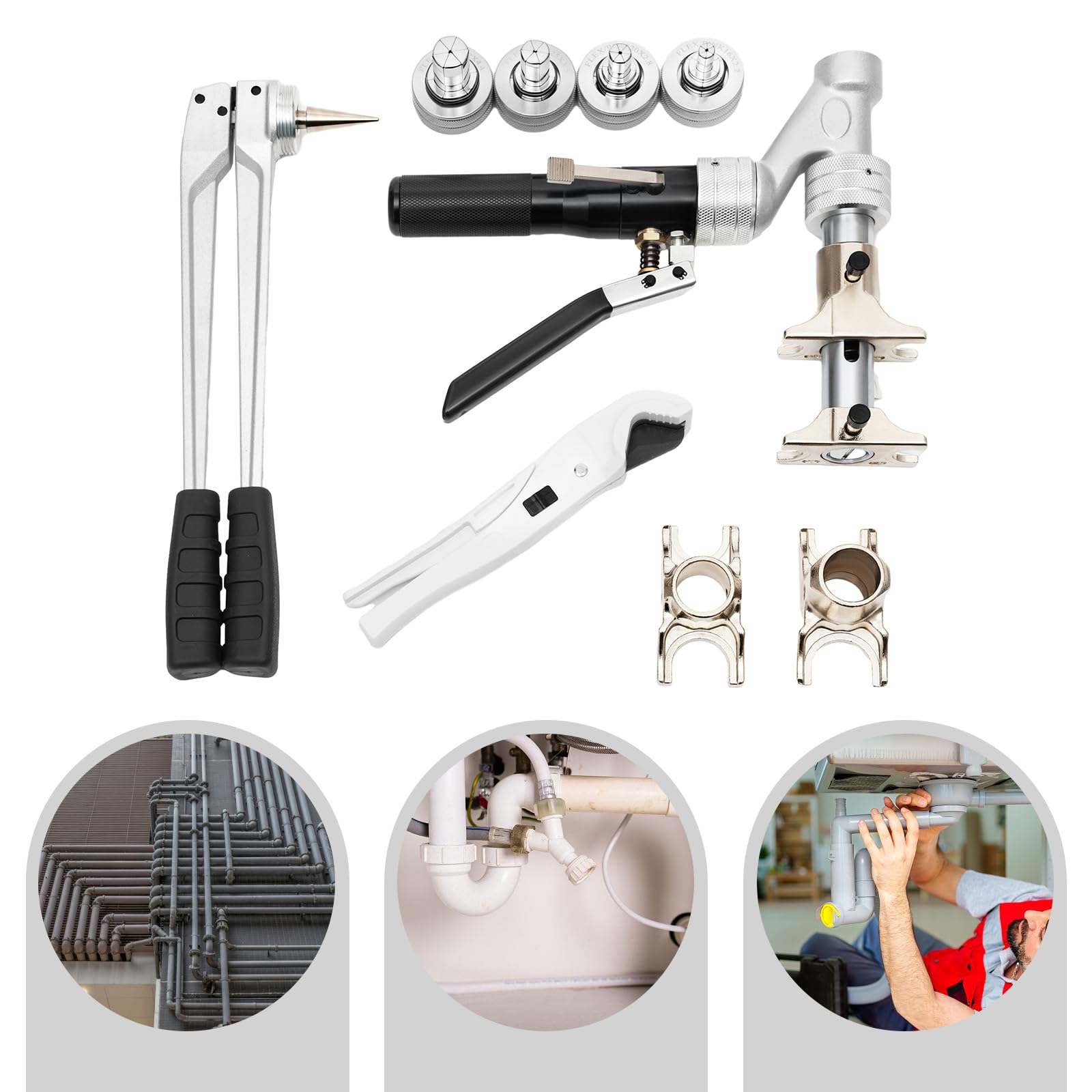 Alicates hidráulicos de 16-32 mm, 3T, kit completo de tubos PEX PER EU