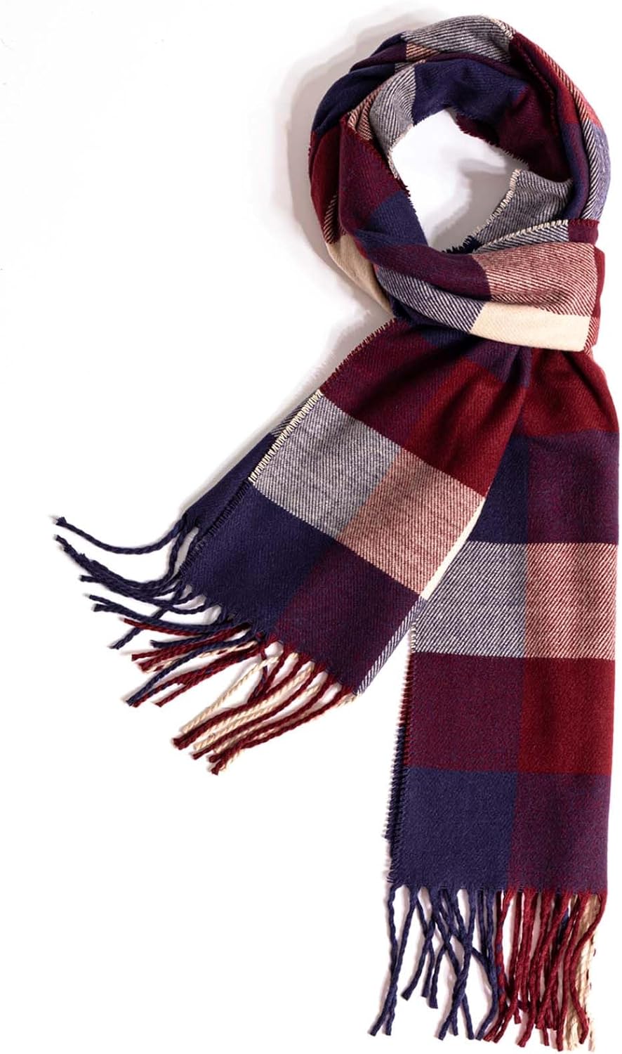 Scarf For Men Women Winter Warm Neck Plaid Solid Scarves Fall Softest Classic Scarf For Men Women Winter Warm Neck Plaid Solid Scarves Fall Softest Classic