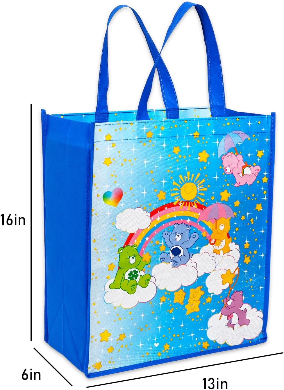 Care Bears Tote Bag Bundle - Accessories Bundle with 3 Grocery Bags Featuring Grumpy, Cheer, Funshine, Good Luck, More Plus Stickers | Care Bears Reusable Bags - Image 5