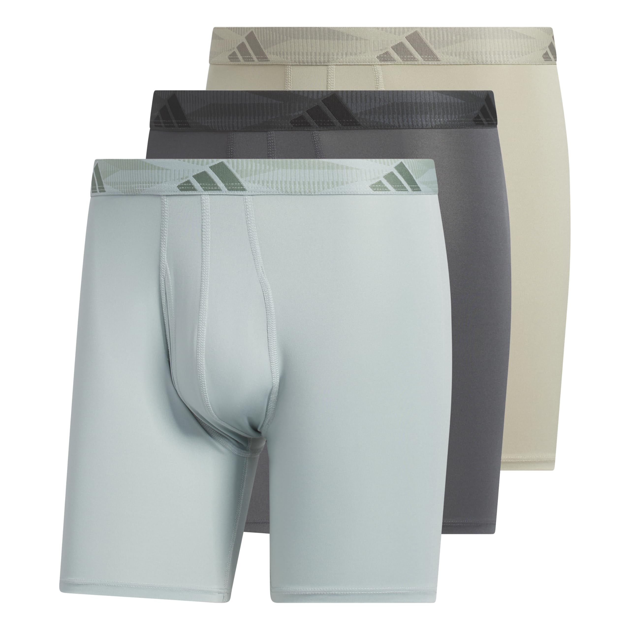 adidas Men's Microfiber Boxer Briefs Underwear (Multipack) Athletic Stretch-Fit