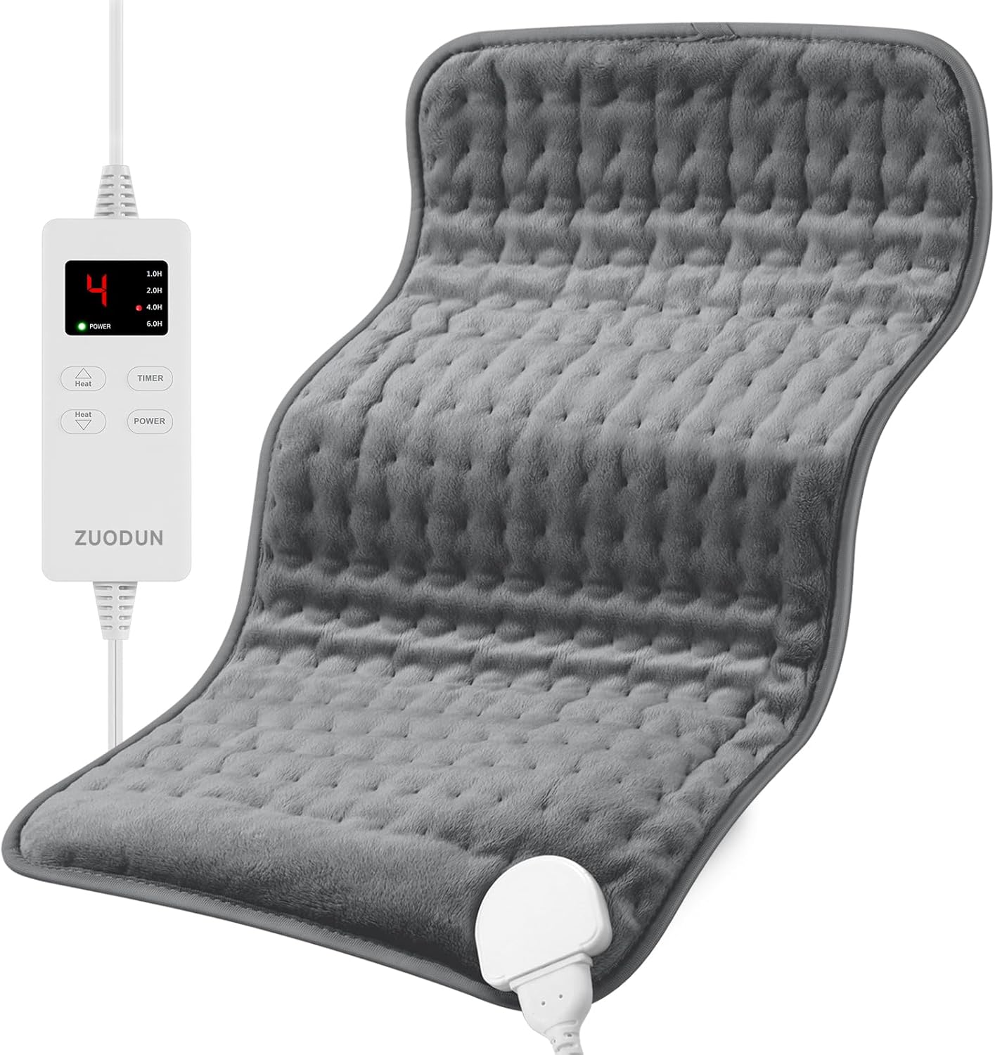 Heating Pad for Back, Abdomen, Legs and Shoulders, 33"x17" Extra Long Electric Heat Pad with 6 Temps & Auto Shut-Off, Moist/Dry Heat, Soft Flannel, Gift for Women & Men