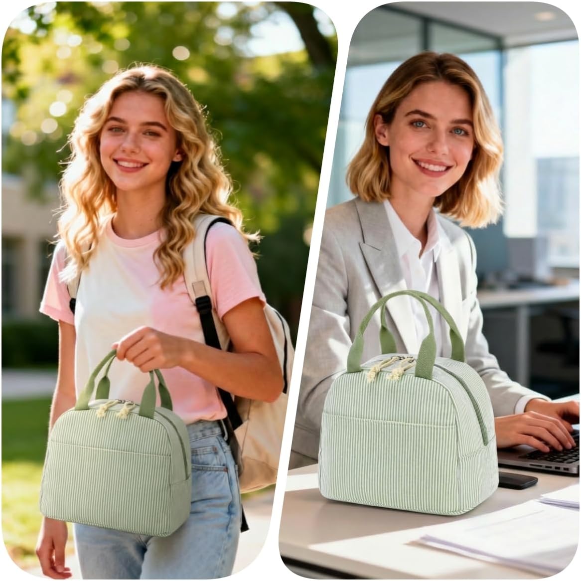 Bluboon Lunch Box for Women Cute Lunch Bag Reusable Insulated Lunch Bags Large Capacity Lunchbox Cooler for Work Picnic or Travel gifts for women - Image 2