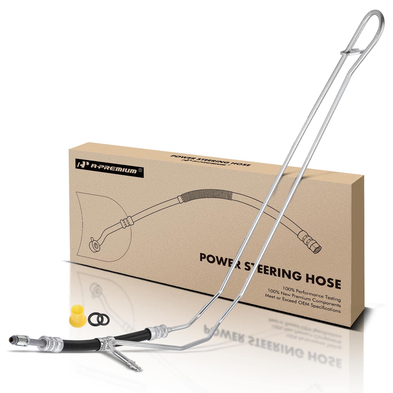 A-Premium Power Steering Hose Pressure Hose Line Assembly Compatible with Land Rover Discovery 1999-2004 4.0L 4.6L Pump To Gear/Rack Pinion