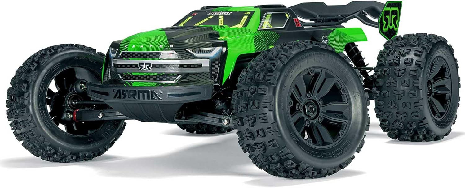 ARRMA RC Truck 1/8 KRATON 4X4 6S BLX BRUSHLESS V6 Speed Truck RTR (Lipo Battery and Charger Not Included) (Green/Black), ARA8608V6T3