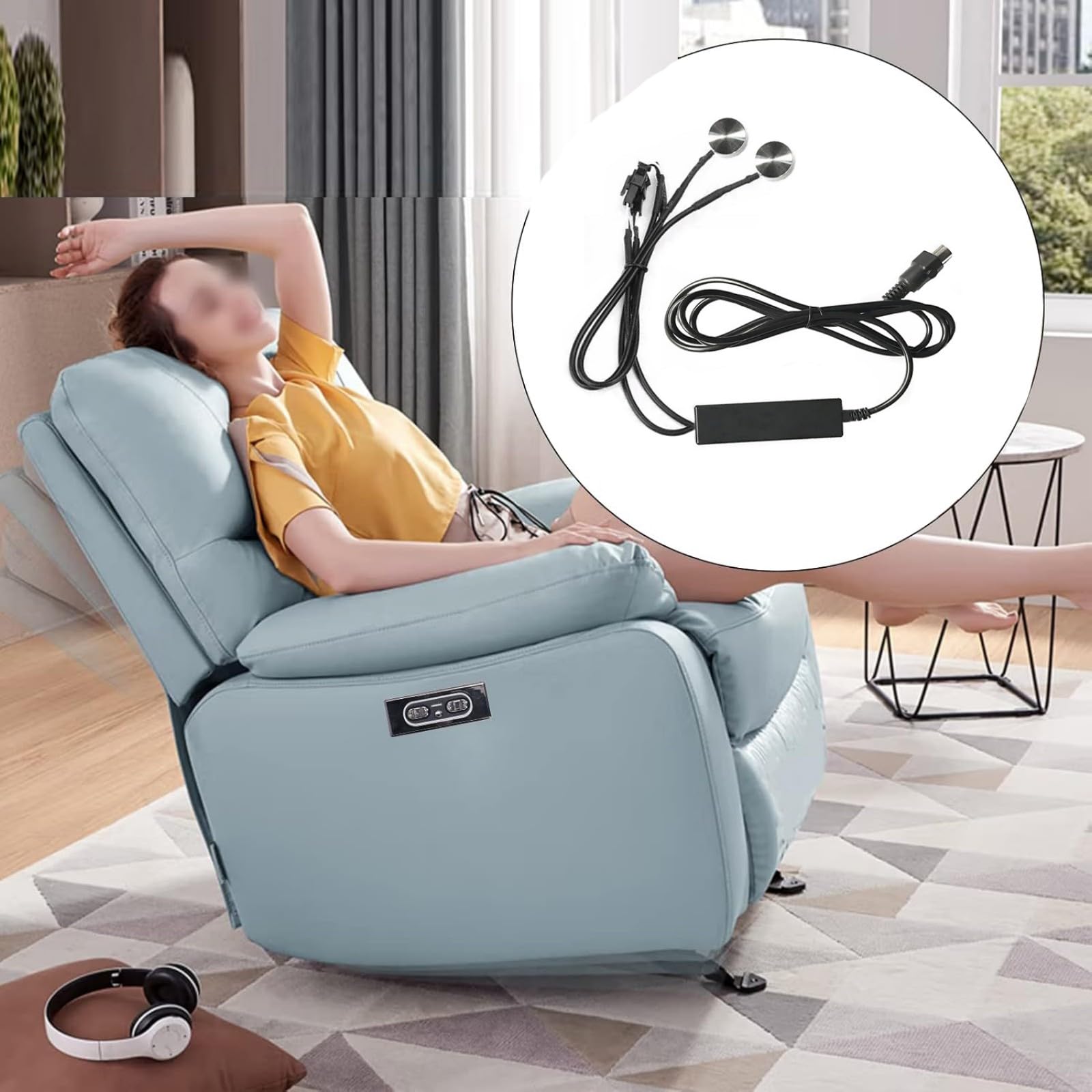 DIMITU Replacement Touch Sensors Control Box Set for Lift Chairs Electric Recliners Portable 5 Pin Controllers Daily Use