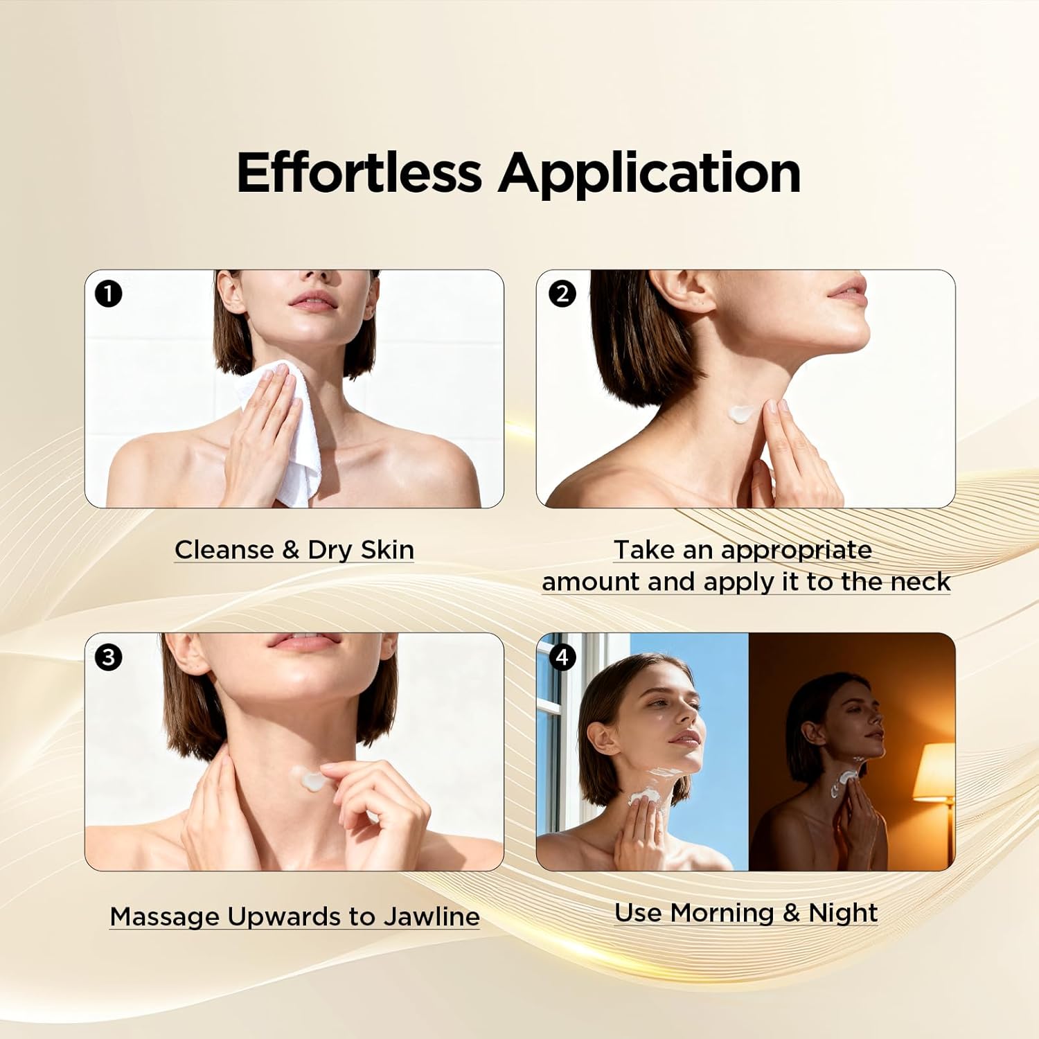 Professional Neck Firming Cream, Advanced Anti-Aging Formula for Neck and Decollete Area, Moisturizing Treatment with Hyaluronic Acid-02 - Image 7