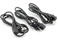 Longdex 3-Pack Desktop Monitor Computer Universal 3 Feet AC Power Cord Cable