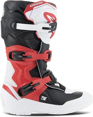 Alpinestars Tech 3 Motocross Boots for Off-Road Riding with TPU Protection and Buckle Closure